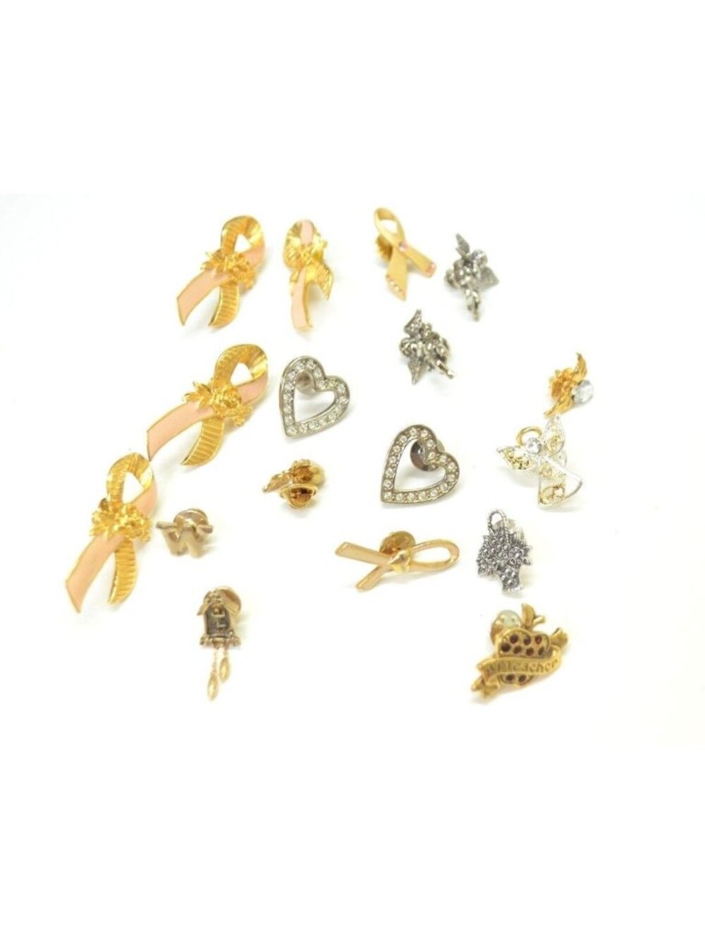 Avon Brooch Lot Various Pins Gold Silver Tone Enamel Lapel Gear Collectibles